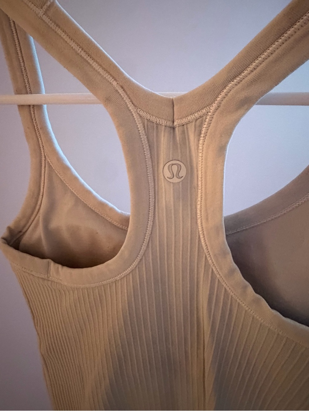 Lululemon Ribbed Racerback Tank Top - White - Picture 3 of 3